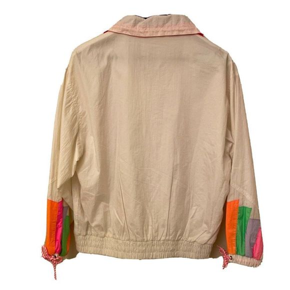 Vintage Outer stuff 2 Windbreaker Full Zip 80’s  90’s White Womens SZ Small - Picture 9 of 10